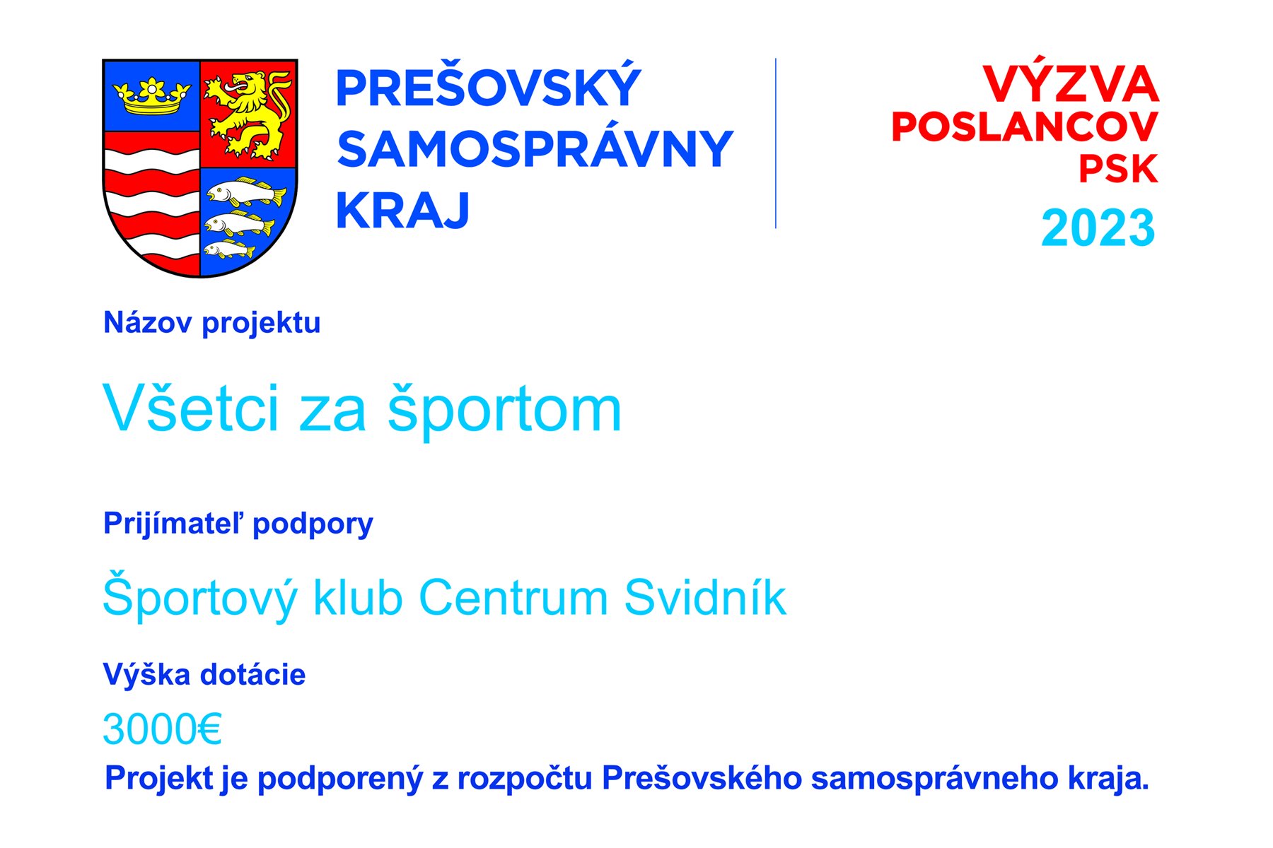 Prešovský samosprávny kraj podporil MAHL